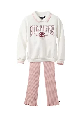 Girls 4-6x Fleece Pullover and Ribbed Pants Set