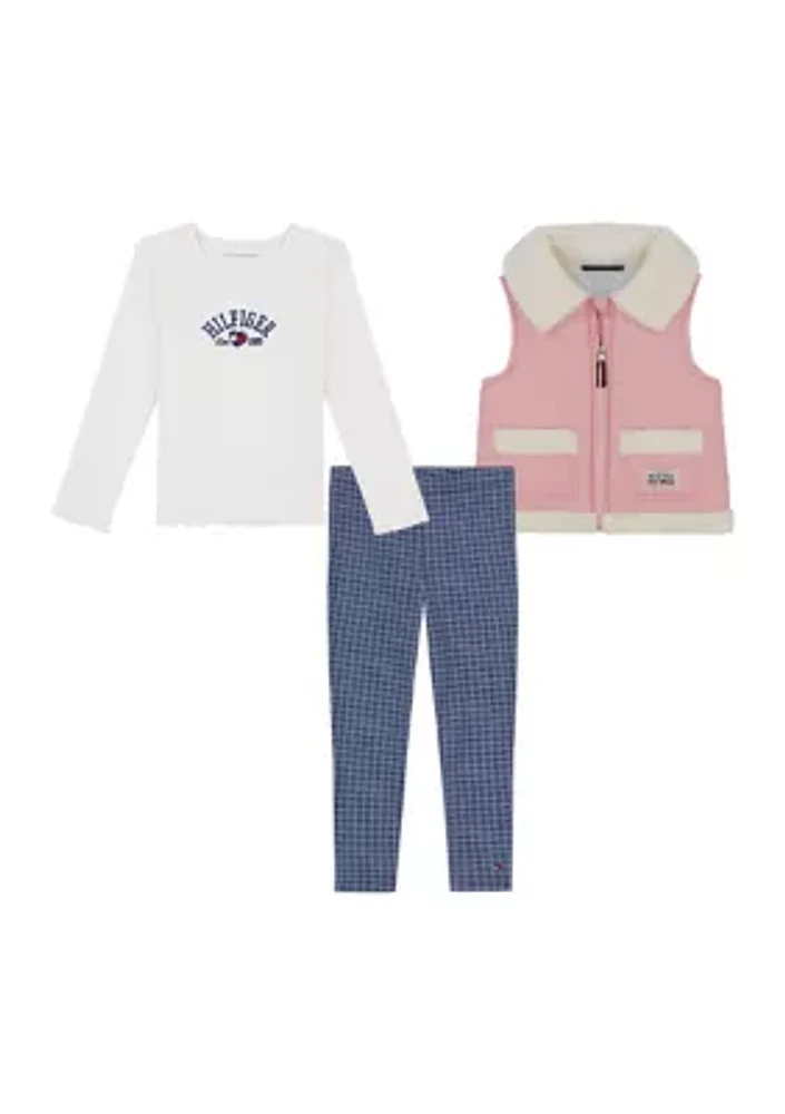 Girls 4-6x 3 Piece Vest Set