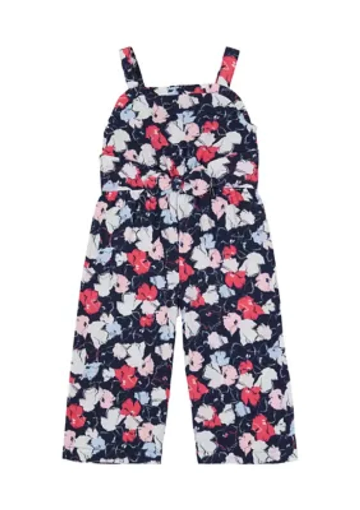 Girls 4-6x Floral Printed Jumpsuit