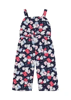 Girls 4-6x Floral Printed Jumpsuit