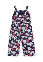 Girls 4-6x Floral Printed Jumpsuit