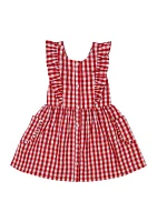 Girls 4-6x Gingham Printed Woven Dress