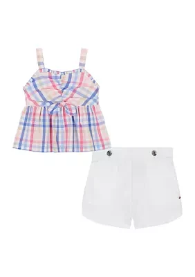 Girls 4-6x Printed Top and Shorts Set