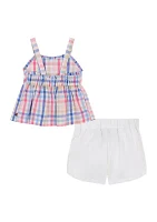 Girls 4-6x Printed Top and Shorts Set