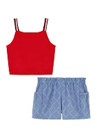 Girls 4-6x Top and Shorts Set