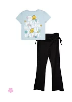 Girls 7-16 Daisy Graphic T-Shirt and Flared Legging Set