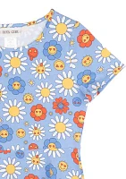 Girls 7-16 Short Sleeve Floral Dress