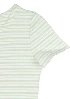 Girls 7-16 Short Sleeve Striped Dress