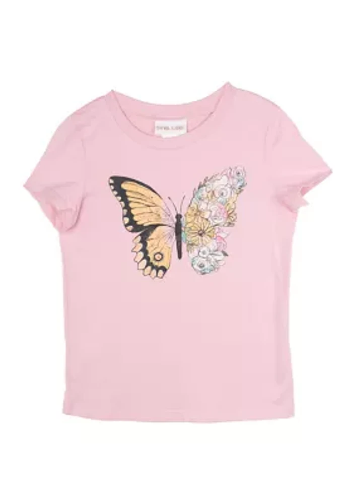 Girls 7-16 Beautiful Butterfly Graphic T-Shirt