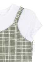 Girls 7-16 Double Knit Plaid Skirt Set