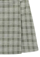 Girls 7-16 Double Knit Plaid Skirt Set