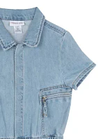 Girls 7-16 Denim Utility Jumpsuit