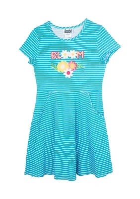 Girls 7-16 Striped Bloom Dress