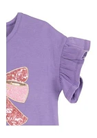 Girls 4-6x Bow Graphic Top