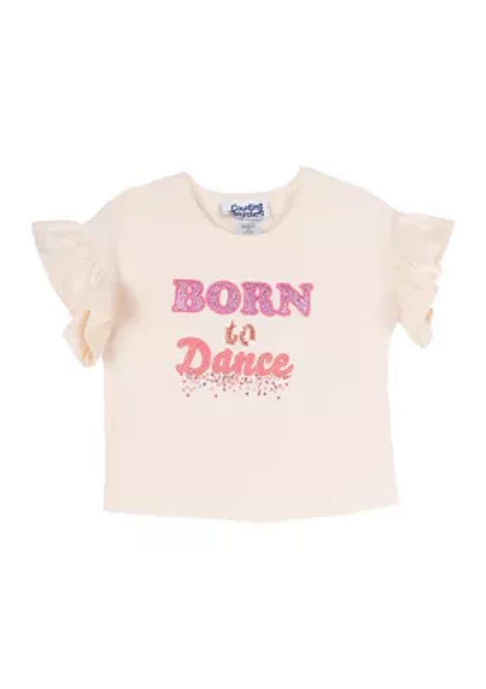 Girls 4-6x Born to Dance Graphic Top