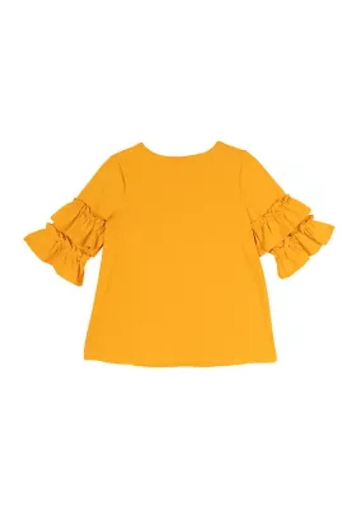 Girls 4-6x Love Western Appliqué Top