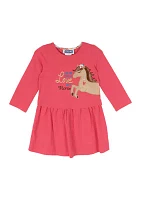 Girls 4-6x Horse Appliqué Dress