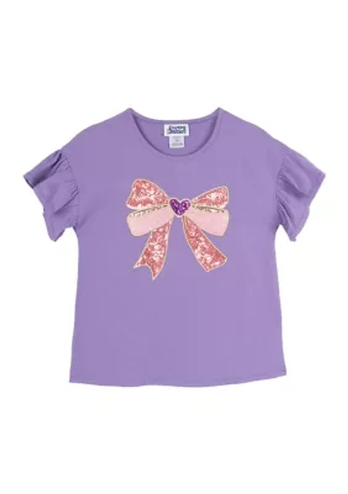 Girls 7-16 Bow Graphic Top