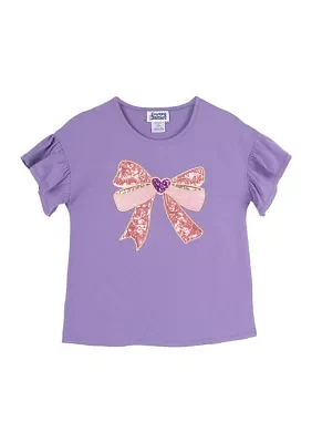 Girls 7-16 Bow Graphic Top