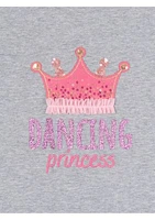 Girls 7-16 Dancing Princess Appliqué Top