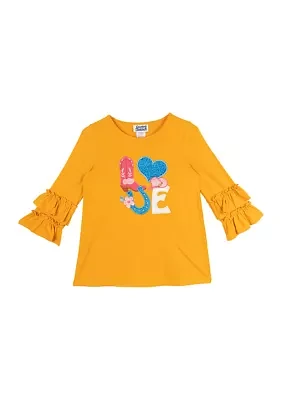 Girls 7-16 Love Western Appliqué Top