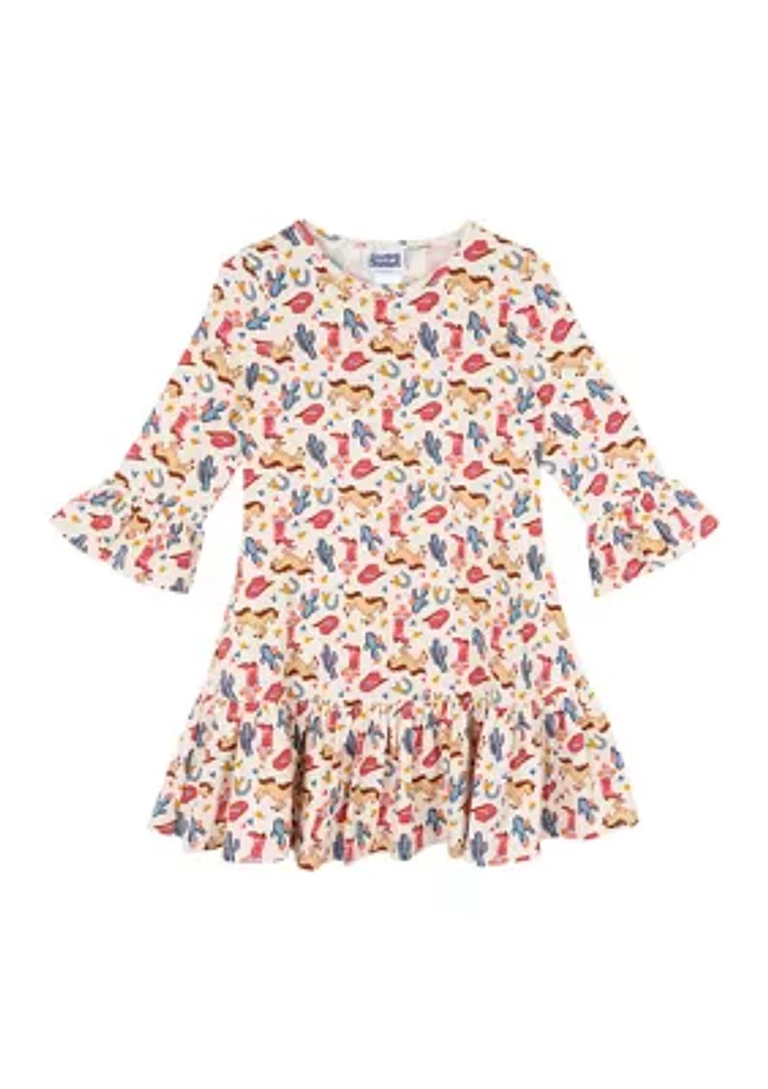 Girls 7-16 Printed Dress