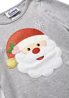 Girls 4-6x Santa Top