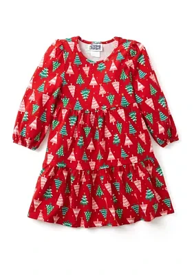 Girls 4-6x Tree Printed Dress