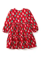 Girls 4-6x Tree Printed Dress