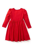 Girls 4-6x Merry Appliqué Dress