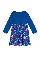 Girls 4-6x Star Printed Dress