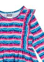 Girls 4-6x Stripe Smile Dress