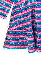 Girls 4-6x Stripe Smile Dress