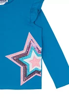 Girls 4-6x Star Appliqué Top