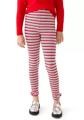 Girls 7-16 Striped Leggings