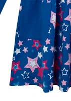 Girls 7-16 Star Printed Dress