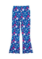 Girls 7-16 Star Printed Flare Leggings