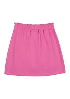 Girls 7-16 Pull On Knit Skirt with Bow