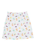 Girls 7-16 Printed Pull On Knit Skirt with Bow