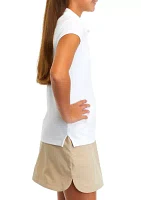 Girls 7-16 Short Sleeve Knit Polo Shirt