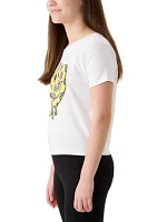 Girls 8-18 Flower Drippy Smile Graphic T-Shirt