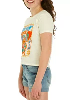 Girls 7-16 Sunset Butterfly Short Sleeve Graphic T-Shirt