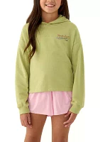 Girls 7-16 Palm Script Sweatshirt