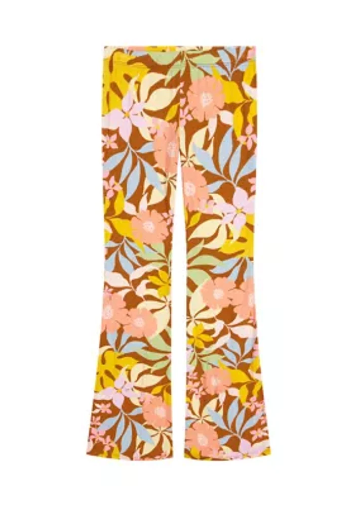 Girls 7-16 Printed Flare Knit Pants