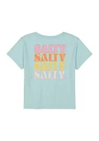 Girls 7-16 Salty Stacked Logo Short Sleeve Graphic T-Shirt