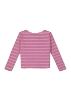 Girls 7-16 Striped Henley T-Shirt