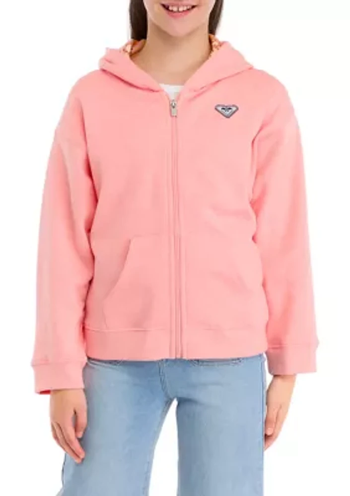 Girls 7-16 Wildflower Front Zip Hoodie