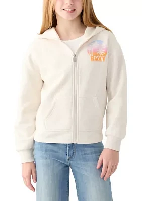 Girls 7-16 Tropical Zip Up Hoodie