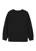 Girls 7-16 Cosmic Oversized Crew Neck Pullover