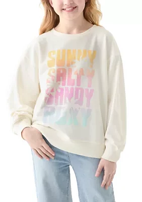 Girls 7-16 Sunny Salty Oversized Pullover